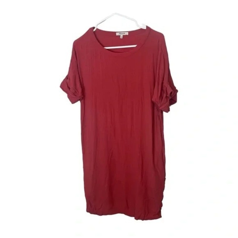 Madewell Pink Button Trim Shift Dress Size Small